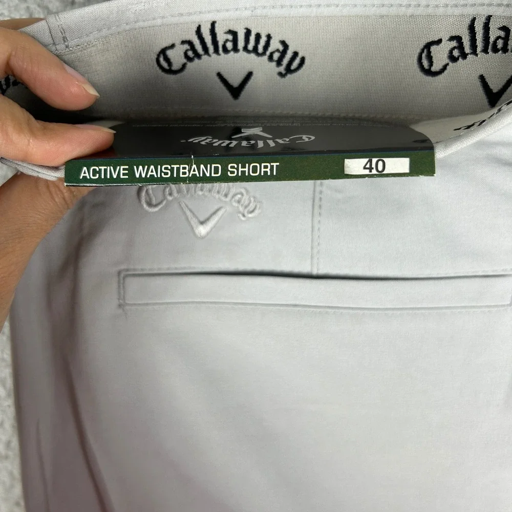 Callaway Golf Shorts Mens 40 Gray‎ Active Waistband Performance Stretch Preppy